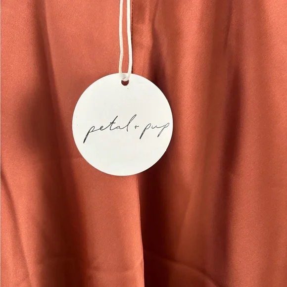 Petal & Pup Persia Midi Dress|Rust|Size 10|Wedding Guest Dress|Satin|NWT - Picture 4 of 8